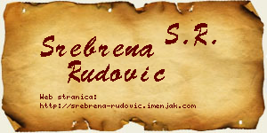 Srebrena Rudović vizit kartica